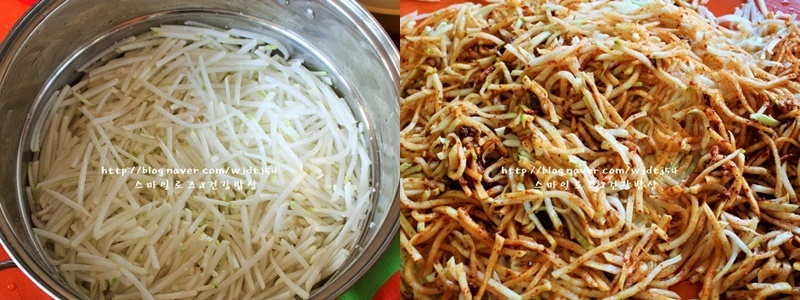 무생채 가을무로 만든 아삭한 무생채 맛있게 만드는법