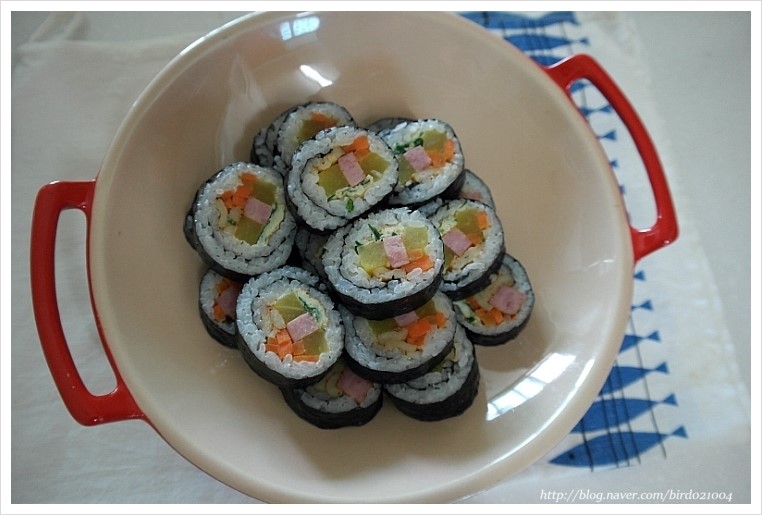 집에 있는 재료로 엄마표 김밥 만들기~~